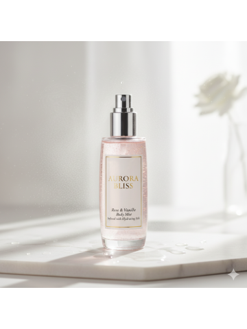AURORA BLISS Rose & Vanilla Body Mist