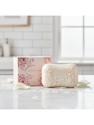 L'AMOUR Rose & Sweet Almond Bathing Bar